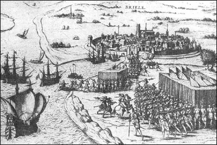 Взятие Брилле морскими гезами в 1572 году Гравюра 1583 г И если после - фото 36