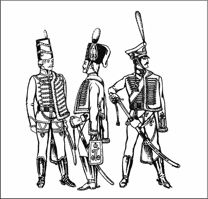 Русская армия оберофицер гусарского полка 17631776 гг рядовой гусарского - фото 68