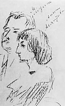 Анна Ахматова и Михаил Лозинский на заседании Цеха поэтов Карандашный - фото 45