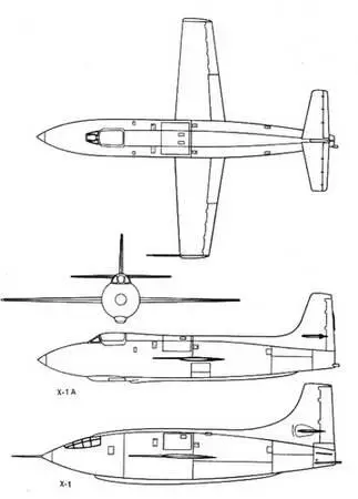 Рис 22 Проекции экспериментальных самолетов Х1 и Х1 А Рис 23 - фото 141