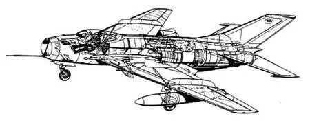 Рис 210 Компоновочная схема многоцелевого истребителя МиГ19 Разные - фото 149