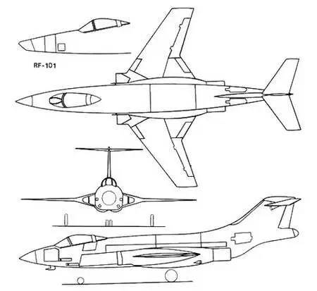 Рис 238 Проекции истребителябомбардировщика Вуду F101 FD2 фирмы - фото 178
