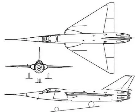 Рис 240 Проекции экспериментального самолета FD2 Ил54 трехместный - фото 180