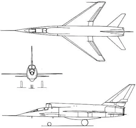Рис 271 Проекции истребителябомбардировщика YF107A Летнотехнические - фото 221