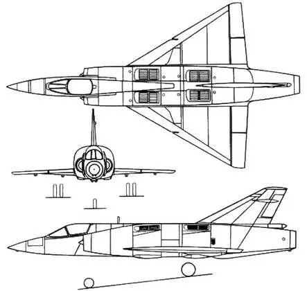 Рис 2113 Проекции одноместного экспериментального самолета ВВП - фото 267