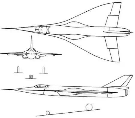 Рис 2120 Проекции одноместного экспериментального самолета BAC 221 с - фото 274