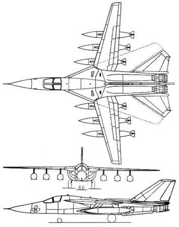 Рис 2129 Проекции стратегического бомбардировщика FB111A Рис 2130 - фото 283