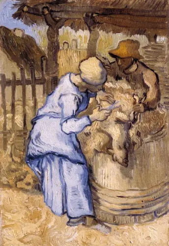 Винсент Ван ГогСтрижка овец Жан Франсуа МиллеЛесоруб с женой делающие - фото 59
