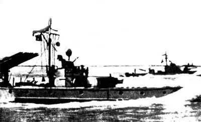 Бронекатера идут на огневую позицию 1943 г Действия АВФ в 19431944 гг - фото 62