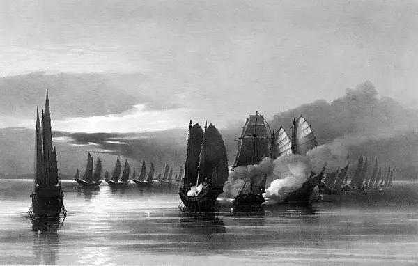 Атака на эскадру китайских пиратов 1849 С картины Э Ходжеса Кри Уничтожение - фото 33