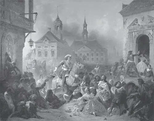 Н Зауэрвейд Петр I усмиряет ожесточенных солдат своих при взятии Нарвы в 1704 - фото 34