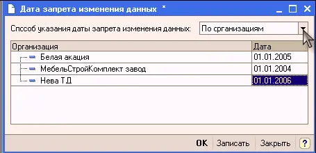 Дата запрета по организациям и ролям Позволяет установить различные значения - фото 459