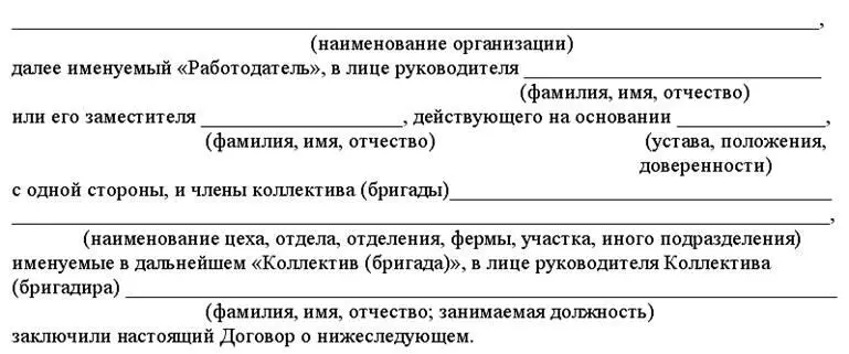 I Предмет Договора Коллектив бригада принимает на себя коллективную - фото 11