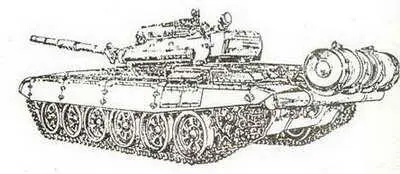 Основной танк Т72 А вид сзади Основной танк Т72 А вид спереди - фото 431