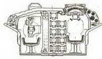 Компоновочная схема боевого отделения об 772 с УРС Лотос Компоновочная - фото 544