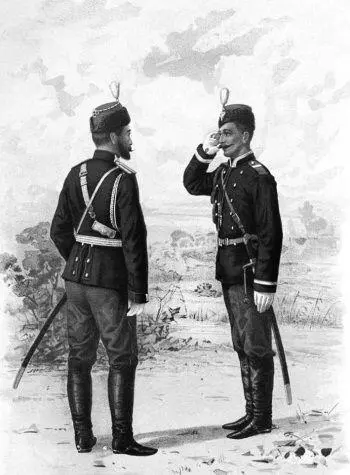 Оберофицер и вахмистр Отдельного корпуса жандармов 1897 г Постепенно - фото 142