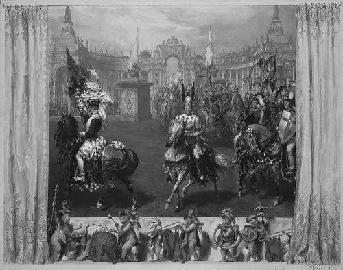 Выезд рыцарей на празднике Белой Розы 1829 г А Менцель Техническая - фото 101
