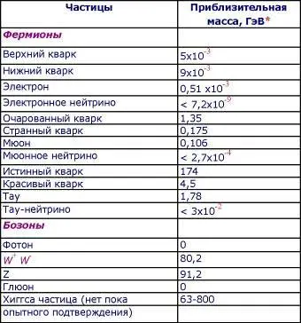 Все перечисленные частицы за исключением глюона и фотона обладают массой - фото 15