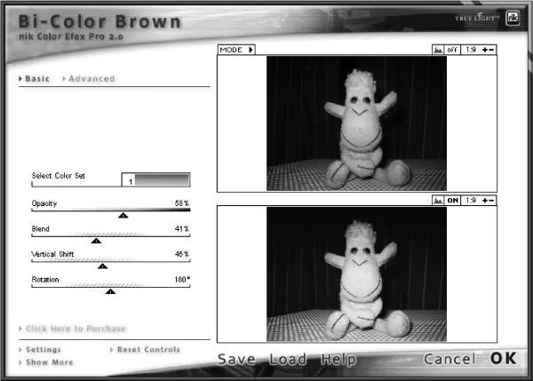 Рис 53 Настройки фильтра BiColor Brown Два цвета коричневый - фото 166