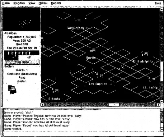 Рис 63 Главное окно игры Freeciv 62 Проектирование обеспечивающее - фото 9