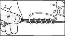 243 Сделав не менее 5 оборотов выведите рабочий конец через петлю и смочив - фото 31