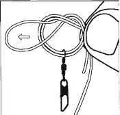 412 Завяжите сдвоенную леску простым узлом вертлюжок находится внутри узла - фото 70