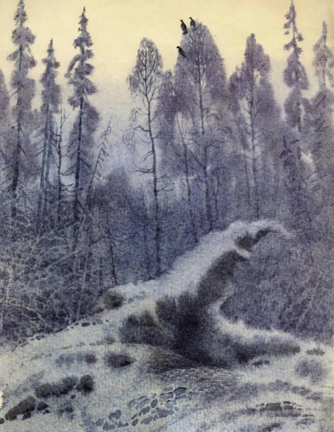 Родился медвежонок зимой в берлоге тёплой уютной яме под выворотом ели - фото 2