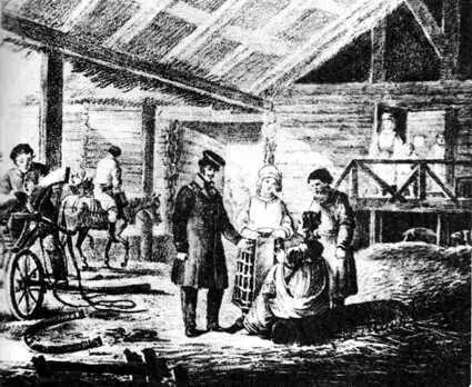 К И Кольман Литогр 1825 Встреча фельдъегеря на почтовой станции П И - фото 37