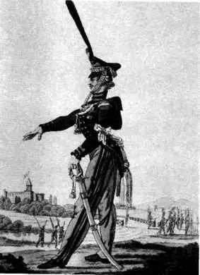 С Кивердо Офорт акв 1815 Белая повязка на рукаве мундира носилась - фото 175