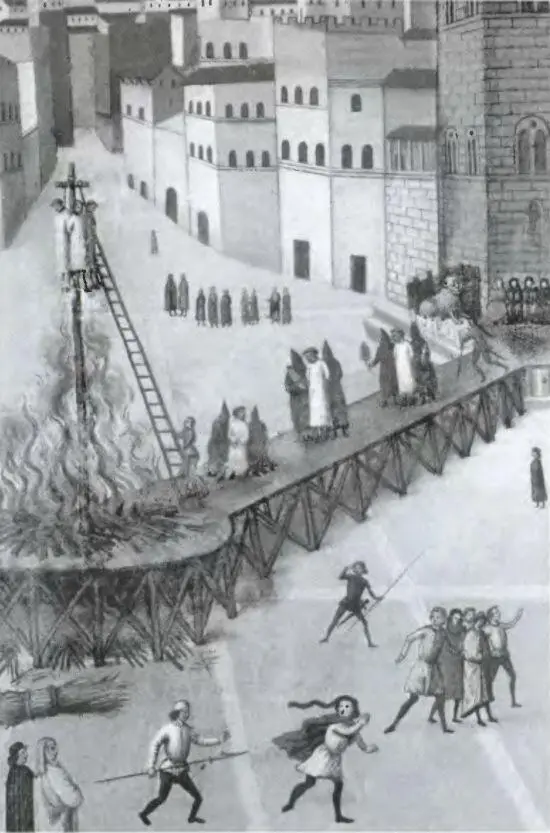 Казнь Савонаролы и его сторонников Фрагмент Флоренция Музеи СанМарко 1498 - фото 38
