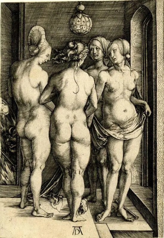 Четыре ведьмы А Дюрер Гравюра Нюрнберг Национальный музей 1497 г - фото 40