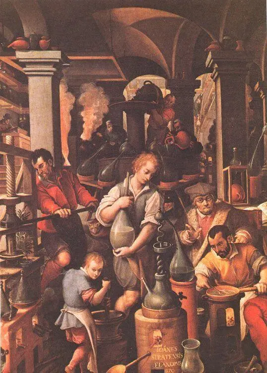 Алхимики Дж Страдано Флоренция Палаццо Веккио 1570 г Ведьмы - фото 46