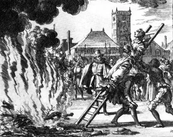Анна Хендрикс сожжённая в Амстердаме в 1571 году Ж Льюкен Офорт 1685 г - фото 56