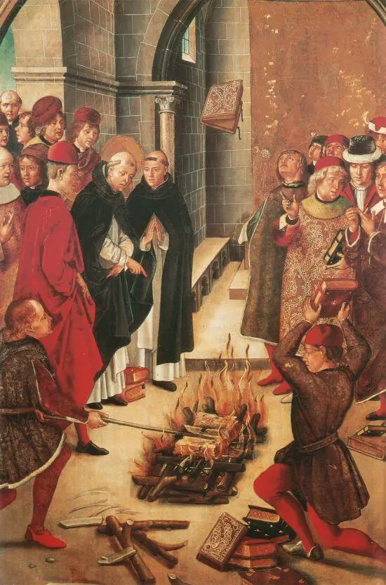 Святой Доминик сжигающий еретические книги П Берругете Около 1500 г - фото 69