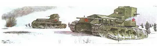 Английский танк МкА на службе Красной Армии Экипаж и вооружение 4 пулемета - фото 15