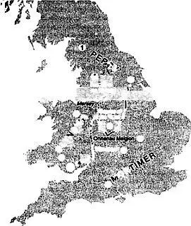 Карта 1 Трехчастное деление Англии и Уэльса 1 Перси 2 Линдор 3 - фото 3