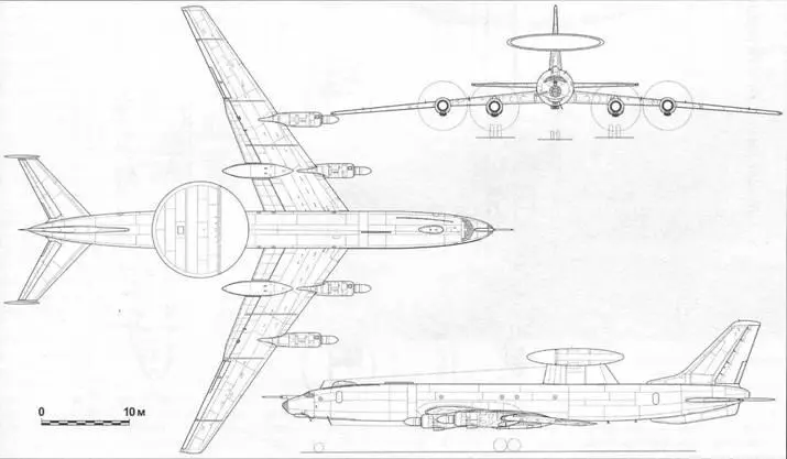 Самолёт ДРЛО Ту126 ранний вариант без УХО Компоновка Ту126 проект с - фото 4
