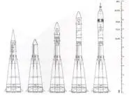 Сравнительные размеры ракетносителей Н1 крайняя справа и Сатурн5 вторая - фото 107