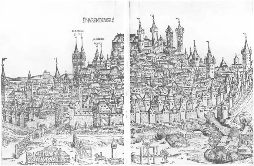 Нюрнберг Гравюра из Хроники Шеделя 1493 г Оригинал в Отделе никуиабул - фото 3