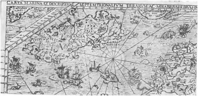 Карта Марина Олауса Магнуса 1539 г Северозападная часть Иногда название - фото 32