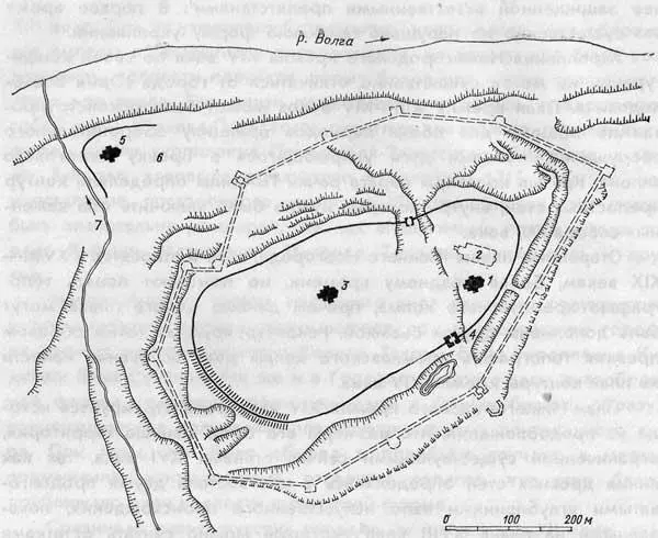 План Нижегородского кремля XIIIXIV вв Реконструкция С Л Агафонова 1960 г - фото 11