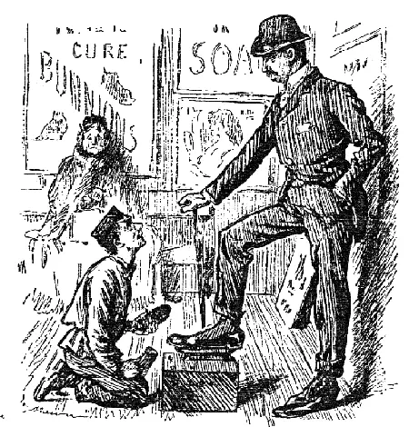 Чистильщик обуви Рисунок из журнала Punch 1890е К этому времени жизнь на - фото 20