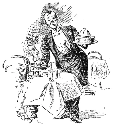 Официант Рисунок из журнала Punch 1892 Рисунок из журнала Punch 1892 - фото 151