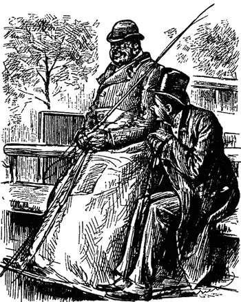 Завсегдатай империалов Рисунок из журнала Punch 1891 Пассажир империала - фото 192