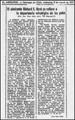 Статья в Меркурио с цитатами из высказываний адмирала Бэрда Сегодня адмирал - фото 33