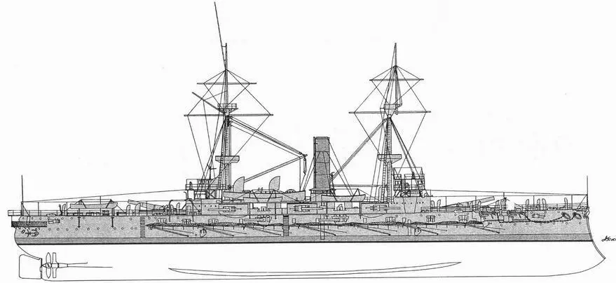Ройал ОукВнешний вид корабля по состоянию на 1905 г Ройал - фото 16