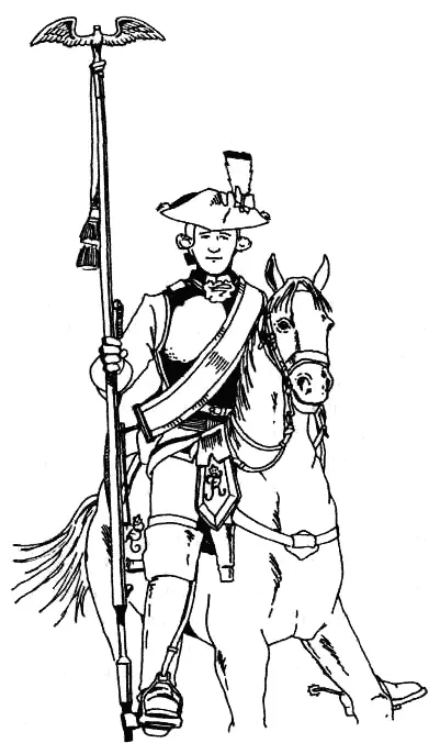 Штандартюнкер полка Garde du Corps 1775 год Белый колет с красными - фото 19