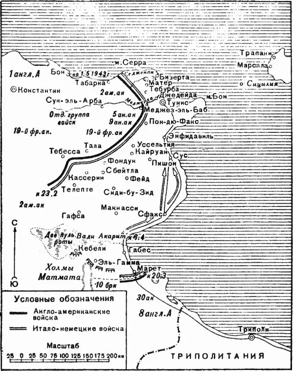 Ситуация на территории Туниса в марте апреле 1943 года Обстановка в Тунисе - фото 10