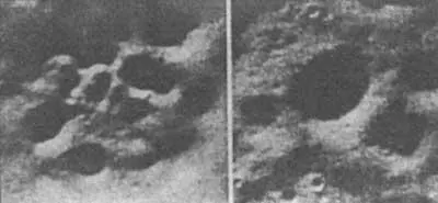 Рис 29 Близкое соседство круглых кратеров с прямоугольными депрессиями дает - фото 29
