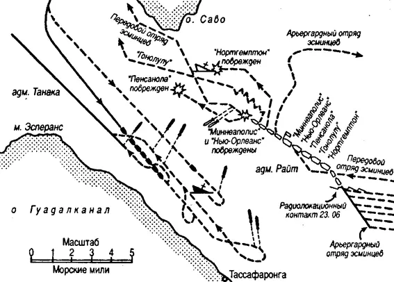 Бой у Тассафаронга 30 ноября 1942 года обстановка на 2320 В 2306 - фото 12